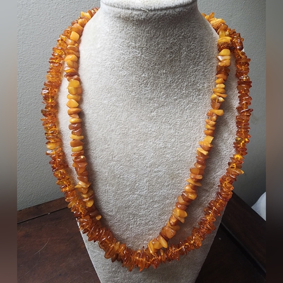 Jewelry - 2 Vintage Genuine Amber Necklaces